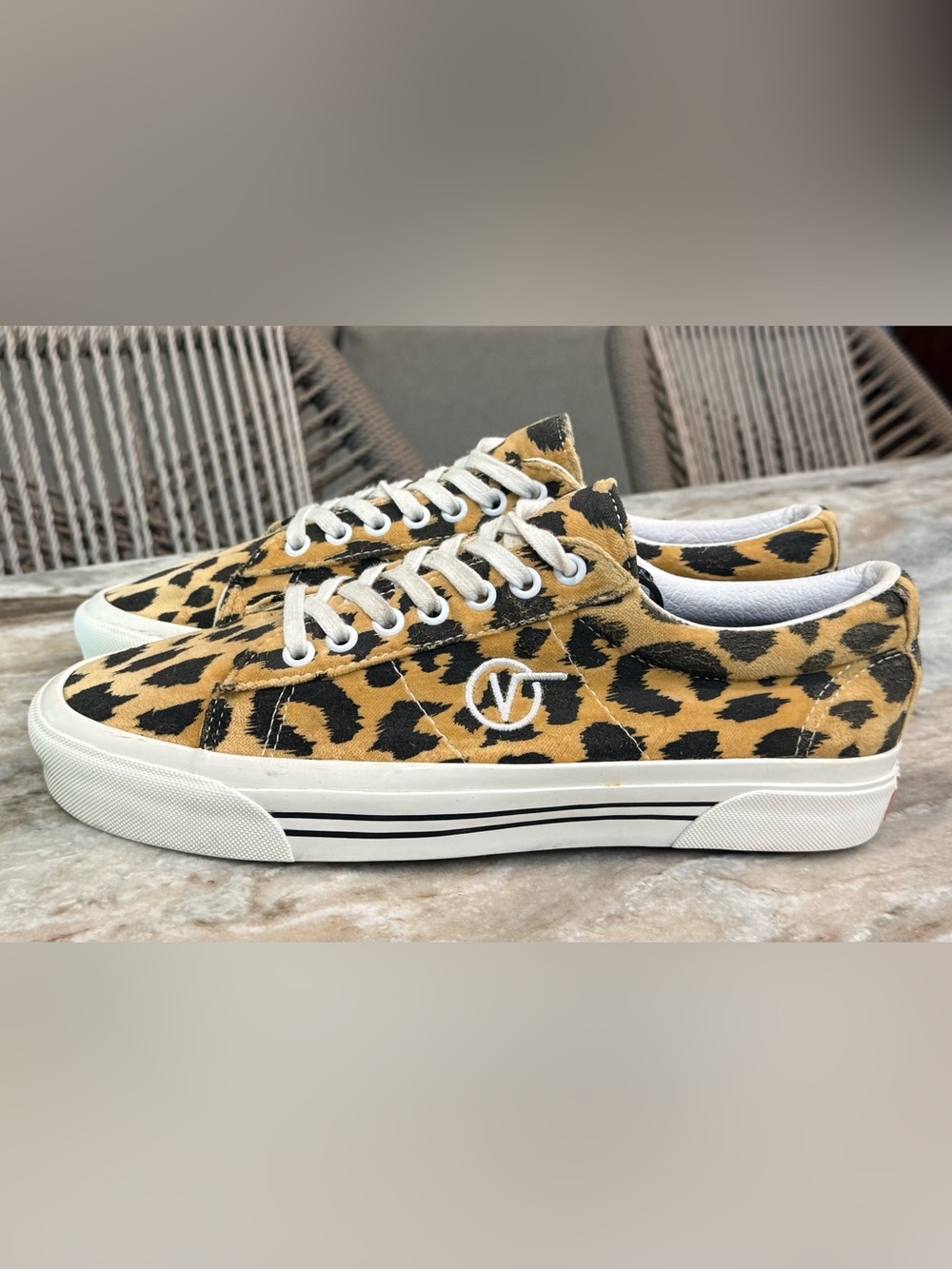 VANS Sid DX Anaheim Factory- leopard print sneakers- Size women’s 10/mens 8.5 - Picture 2 of 11